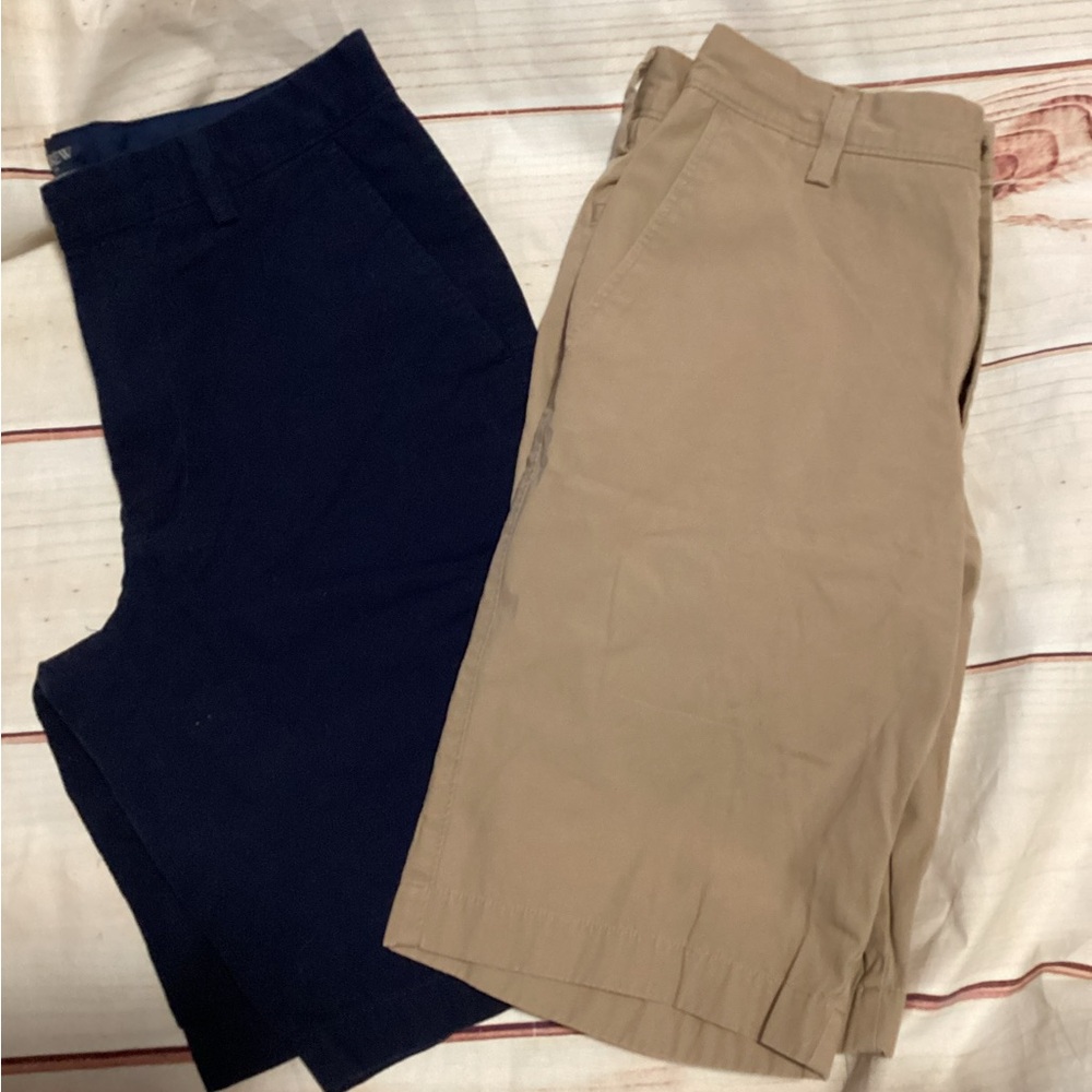2 pair of Men’s 30 casual shorts-J.Crew-Navy/tan